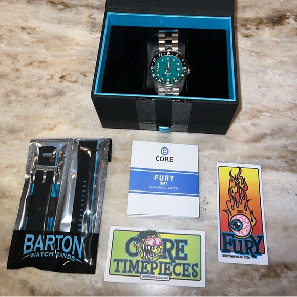 Core Timepieces | Titanium Fury GMT Green Machine Watch | Brand New - Picture 6 of 8